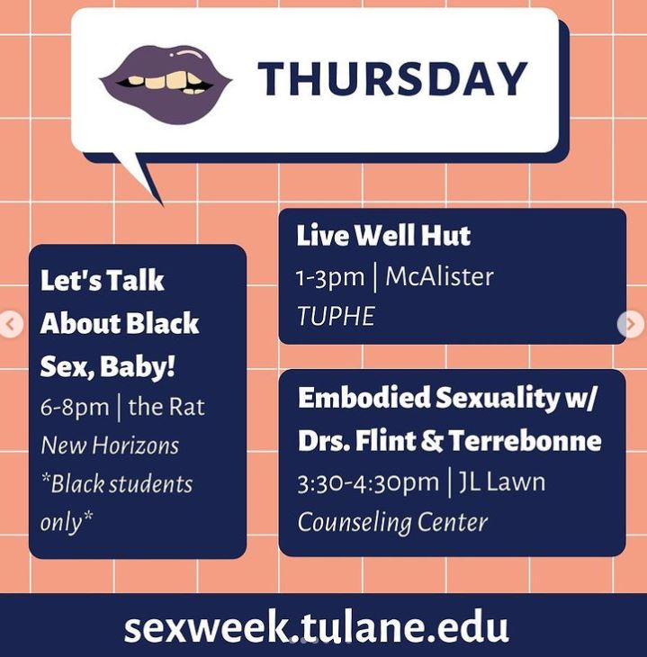 Tulane S Sex Week Features Racially Segregated ‘black Sex Event The