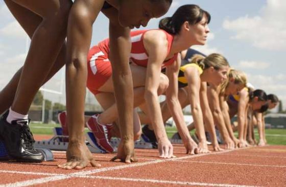 Women Athletes Competing