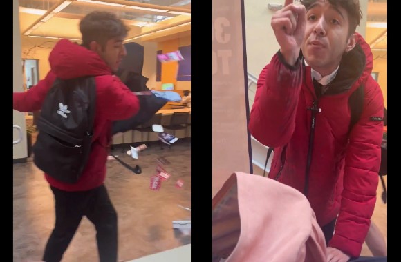 Angry student wrecks pro-life club’s table at UNC Asheville: video | The College Fix