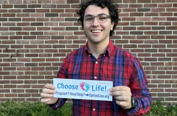 Meet the Massachusetts college student who’s given out 15,000 pro-life bumper stickers