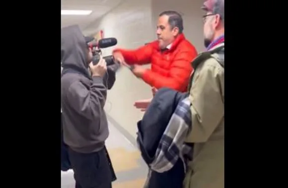 Ohio State University professor on leave after tackling independent documentarian