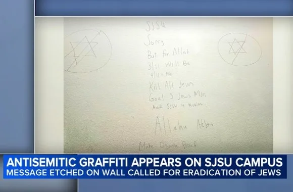 San Jose State U. police arrest suspect in terroristic threats, ‘Kill all Jews’ vandalism
