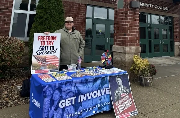Manchester Comm. College violates state law, 1st Amendment by making TPUSA move table: claim