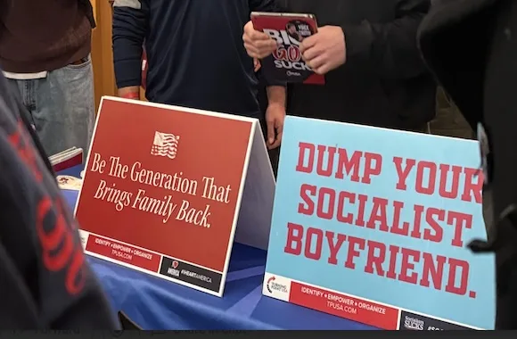 Sign stolen, thrown across room: Hostile crowd greets TPUSA at Wesleyan University