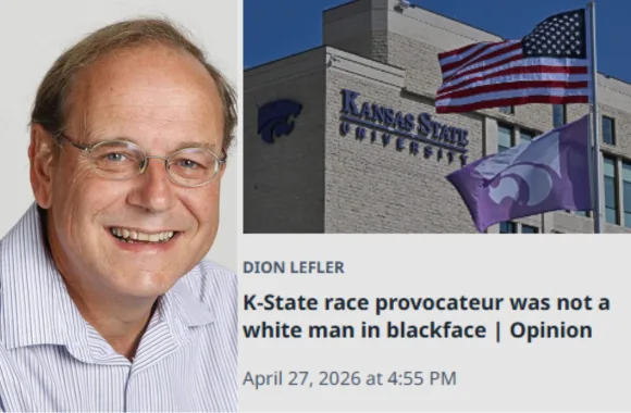 Guy holding n-word sign at Kansas State U. is black, not in ‘blackface’ as claimed