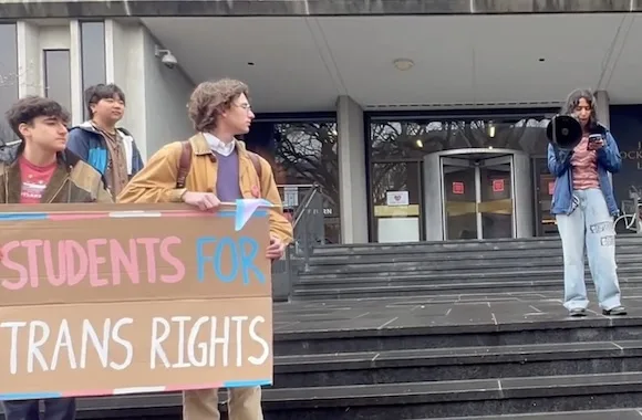 New Brown U. pro-trans student group holds rally to blast worldwide ‘anti-trans’ laws